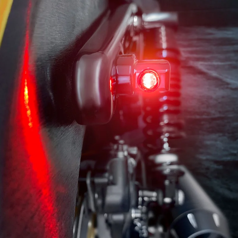 HeinzBikes Nano Winglets 3-1 taillight/turn signals. Chrome