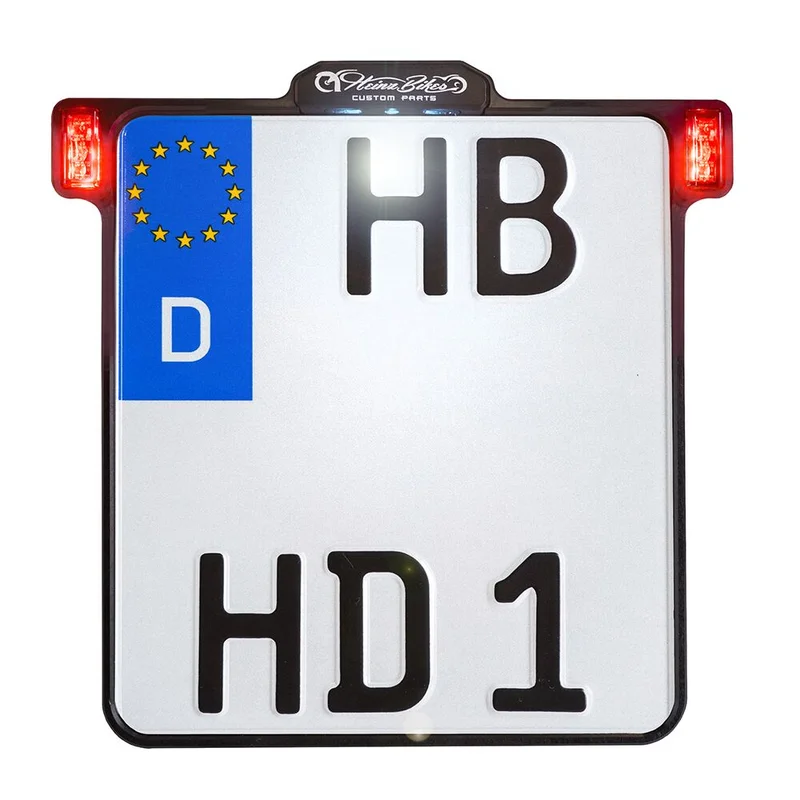 HeinzBikes All-Inn 2.0 license plate bracket. Black