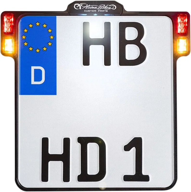 HeinzBikes All-Inn 2.0 license plate bracket with taillight