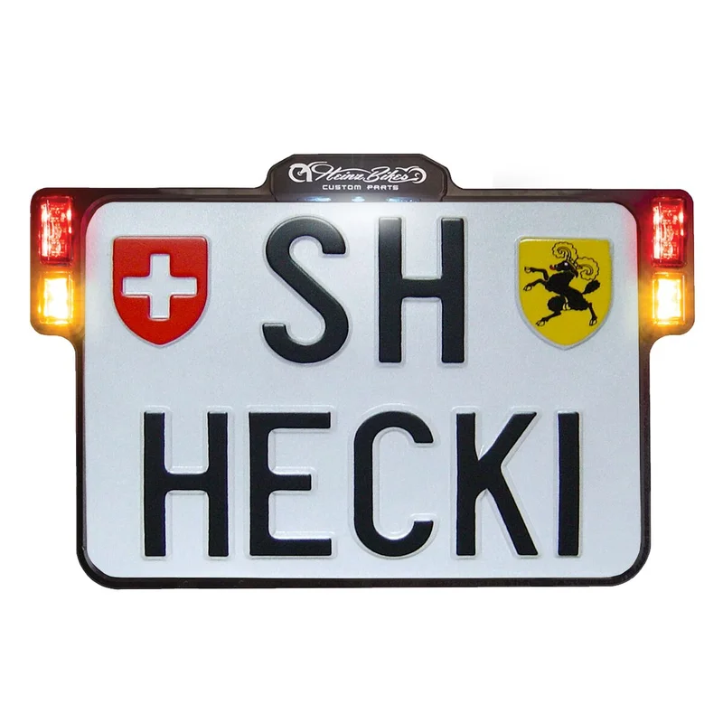 HeinzBikes All-Inn 2.0 license plate bracket with taillight