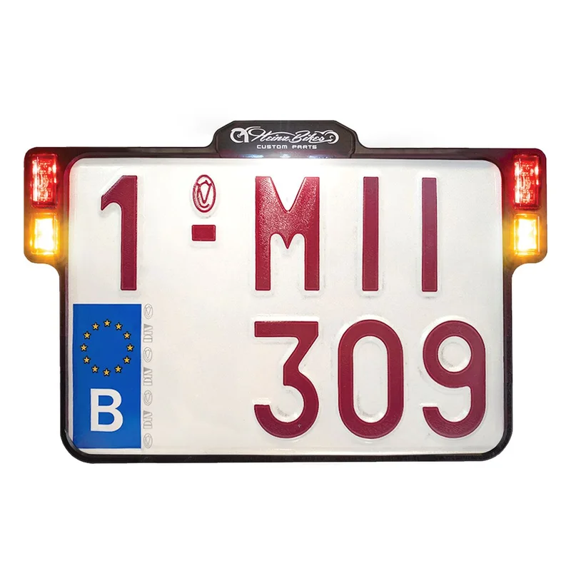 HeinzBikes All-Inn 2.0 license plate bracket with taillight