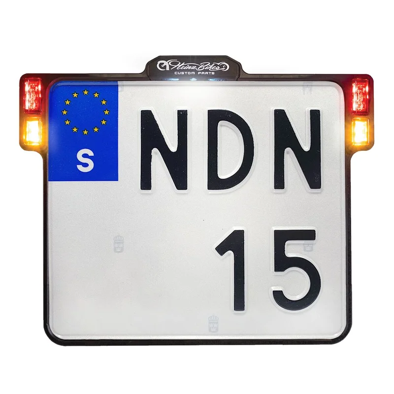 HeinzBikes All-Inn 2.0 license plate bracket with taillight