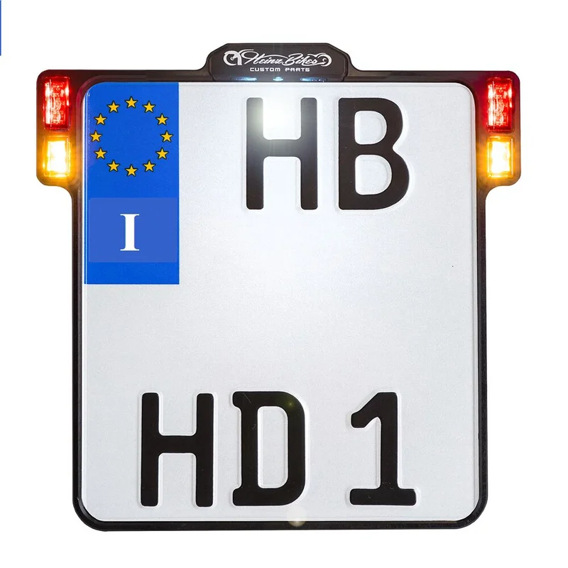 HeinzBikes All-Inn 2.0 license plate bracket with taillight