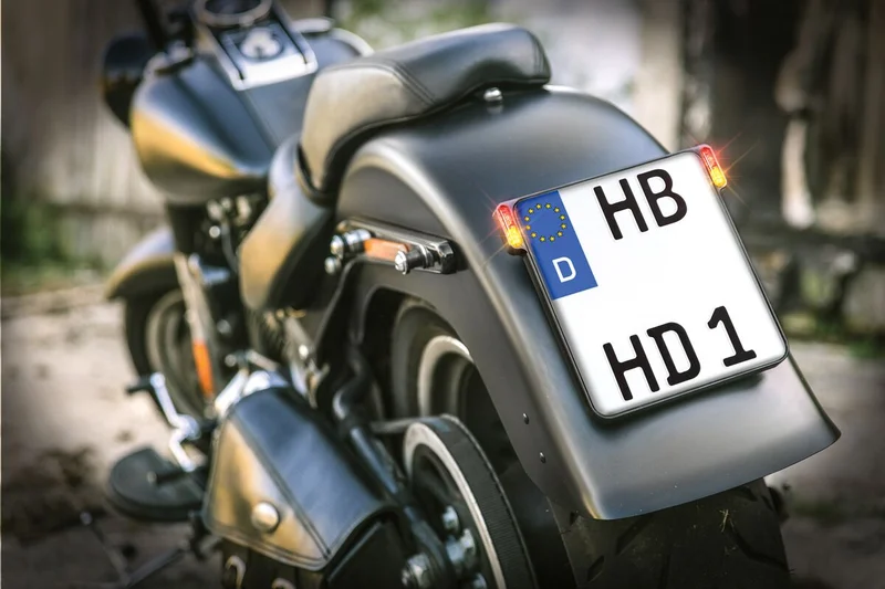 HeinzBikes All-in-One license plate bracket. Black