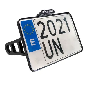 HeinzBikes Side Mount License Plate Holder<br><ul><li>Screw-less mounting of the license plate mount by Heinz Bikes™ SLIP-IN frame technology</li><li>Integrated LED indicator lights in sleek aluminum casing</li><li>Invisible cable routing on the inside</li><li>Made from high-quality CNC-machined aluminium</li><li>Stable arm with secure and guaranteed anti</li><li>Twist technology at the swing arm</li><li>Includes all mounting hardware and axle nuts</li></ul><br>License Plate Size Spain 220mm W x 160mm H (Black Version)