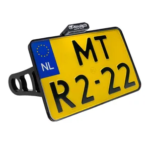 HeinzBikes Side Mount License Plate Holder<br><ul><li>Screw-less mounting of the license plate mount by Heinz Bikes™ SLIP-IN frame technology</li><li>Integrated LED indicator lights in sleek aluminum casing</li><li>Invisible cable routing on the inside</li><li>Made from high-quality CNC-machined aluminium</li><li>Stable arm with secure and guaranteed anti</li><li>Twist technology at the swing arm</li><li>Includes all mounting hardware and axle nuts</li></ul><br>License Plate Size Netherlands 210mm W x 140mm H (Black Version)