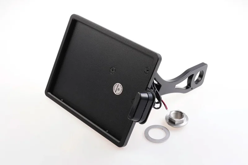 Cult-Werk Side mount license plate bracket. Black. Austria