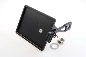 Cult-Werk License Plate<br><ul><li>The license plate holder from Cult-Werk is made of high-quality steel, CNC lasered and then powder-coated black! Incl. LED license plate lighting with E-test mark.</li></ul><br>License Plate Size Austria 210mm W x 170mm H
