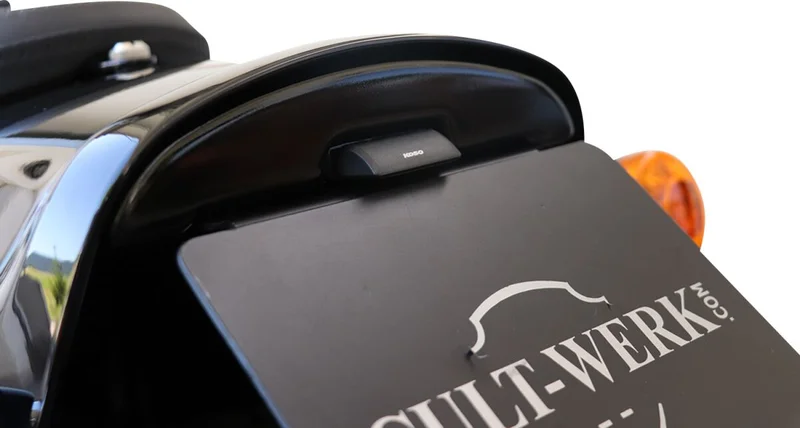 Cult-Werk Center license plate bracket. Black