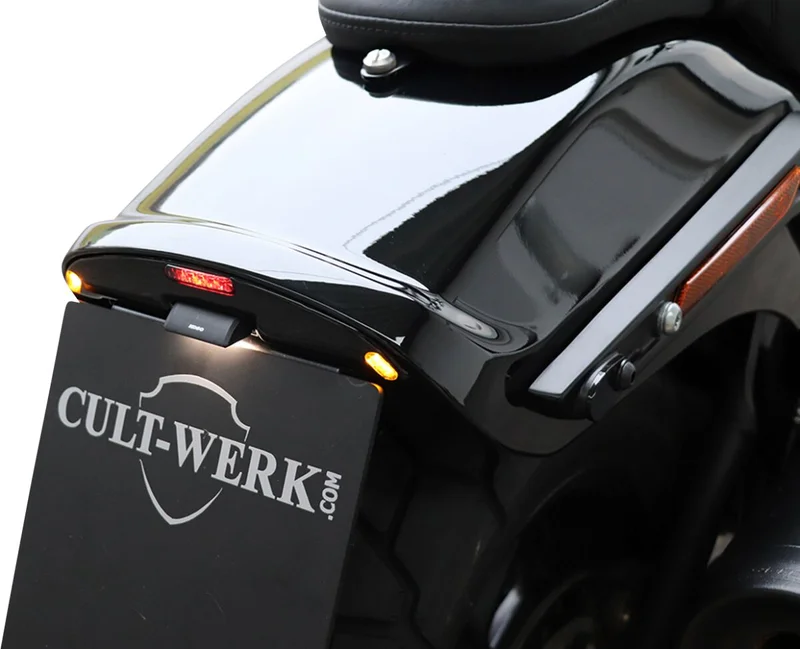 Cult-Werk Center license plate bracket. Black