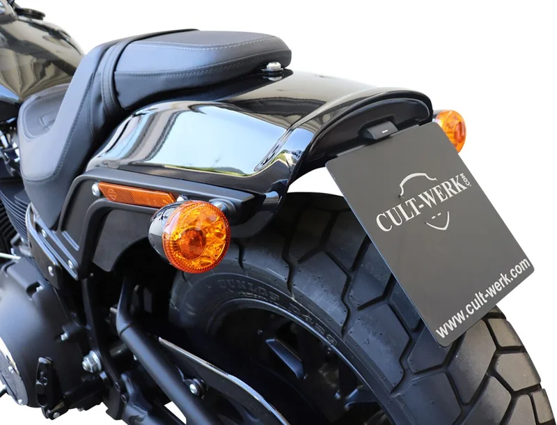 Cult-Werk Center license plate bracket. Black