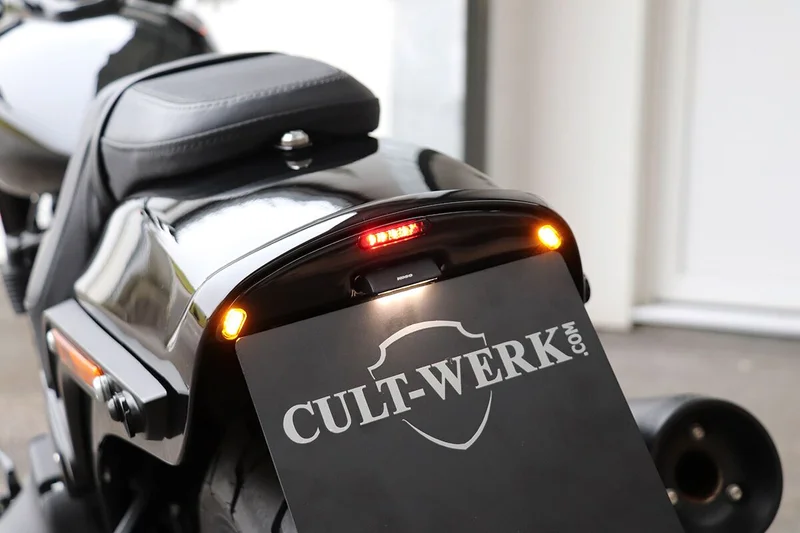 Cult-Werk License plate bracket. 2-1 taillight/brake light