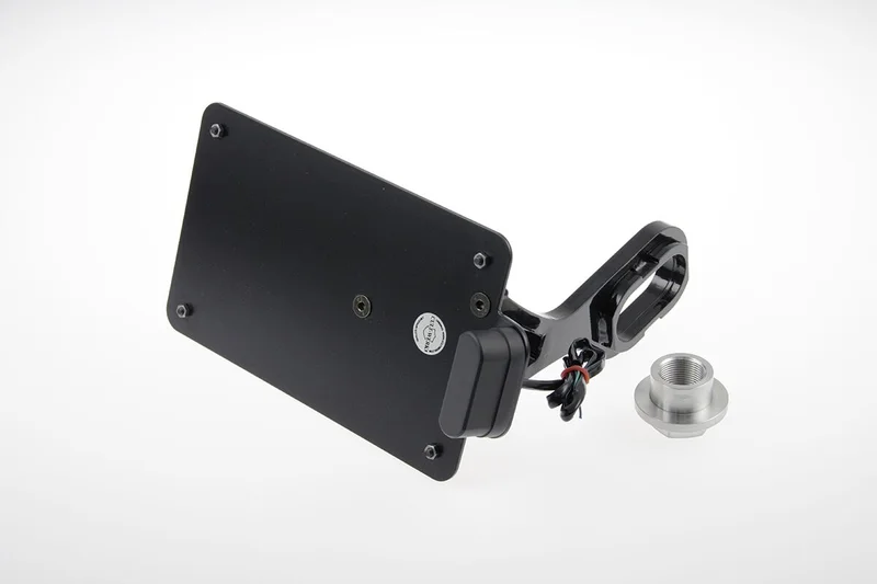 Cult-Werk Side mount license plate bracket, black. France