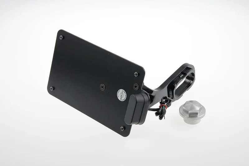 Cult-Werk Side mount license plate bracket, black. France