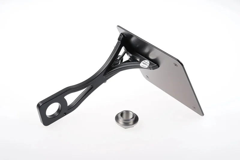 Cult-Werk Side mount license plate bracket, black. Italy