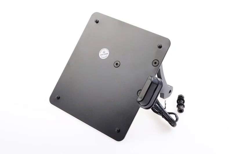 Cult-Werk Side mount license plate bracket, black. Italy