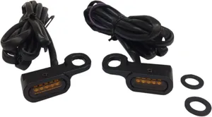 Drag Specialties LIGHTS TRNSIG BLK AMBR HYD