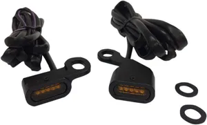 Drag Specialties LIGHTS TRNSIG BLK AMBR 96-
