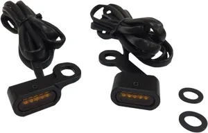 Drag Specialties LIGHTS TRNSIG BLK AMBR XL