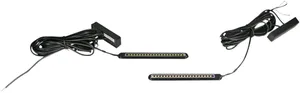 Custom Dynamics Dynamic 4.5" Amber/White LED Light Bar<br><ul><li>21 dual color LEDS per unit</li><li>Amber turn signal</li><li>Pre-taped for mounting</li><li>In-line quick connectors</li></ul>