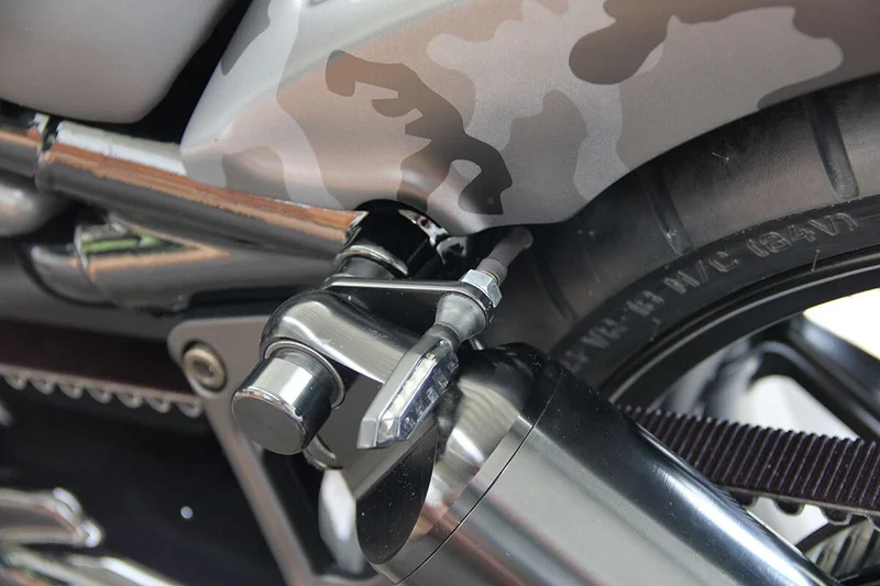 Cult-Werk Turn signal mount kit. Rear. No angle. Black