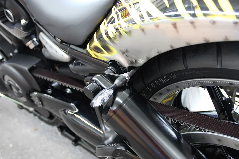 Cult-Werk Turn signal mount kit. Rear. No angle. Black
