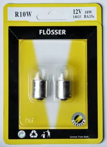 FLOSSER BULB SINGLE FILAMENT R10W 12V BA15S 10PK