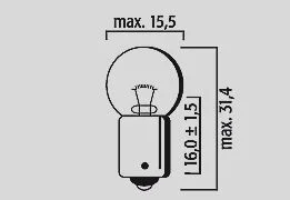 FLOSSER BULB SINGLE FILAMENT 12V 4W BA9S 10PK