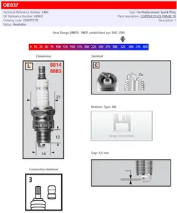 CHAMPION SPARK PLUG COPPER PLUS L86C