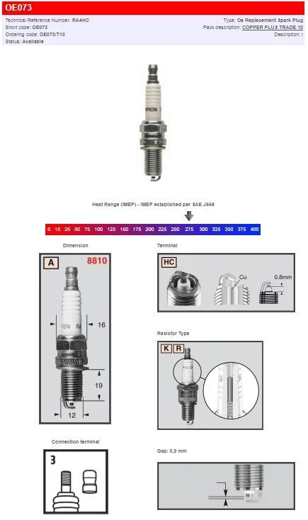 CHAMPION CHAMPION S-PLUG RA4HC