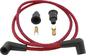 Drag Specialties WIRES RED/BLK BRAID