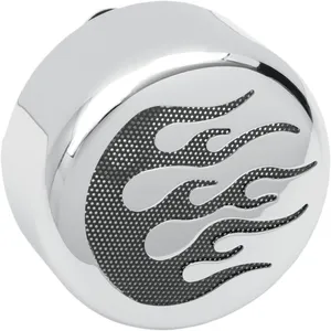 Drag Specialties COVER HORN CHR/BLK FLAME
