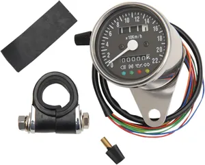 Drag Specialties SPEEDO 4-LED BLK KM/H 2:1RATIO