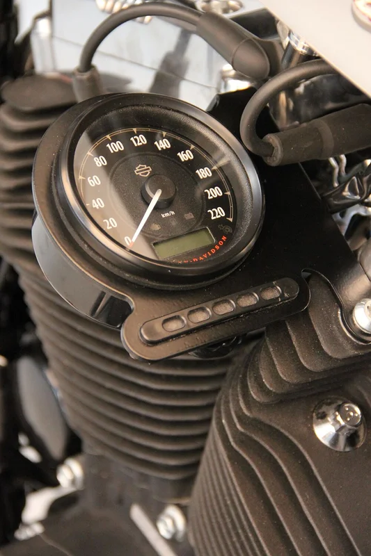 Cult-Werk XL Sportster side mount speedo bracket