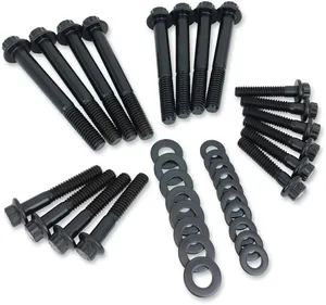 Feuling 12-Point Rocker Box Fastener Kit<br><ul><li>Internal rocker housing fastener kit - supports, lower rocker box housings, washers, moly lube</li><li>Quality 12-point heat treated 8740 chrome moly steel bolts with black oxide finish</li><li>Fits EVO engines '85-'99.</li></ul>