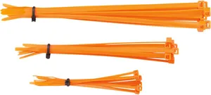 MOOSE OFFROAD HARD-PARTS CABLE TIES 4" | 6" | 8" ORANGE 30-PACK