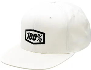 100% HAT ICON SNPBCK WH