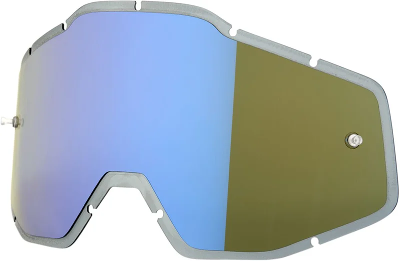 100% MIRROR BLUE/SMOKE ANTI-FOG INJECTED REPLACEMENT LENS FOR 100% GOGGLES