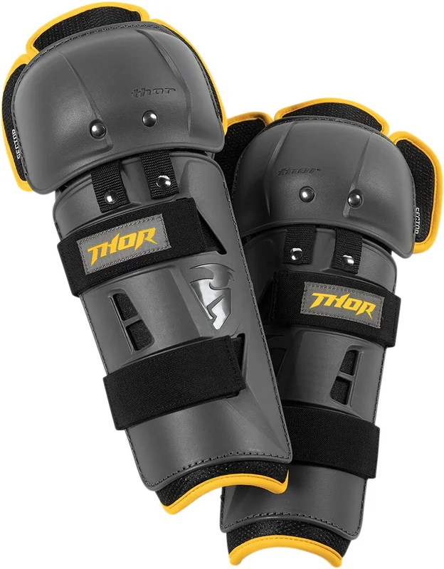 THOR SECTOR GP KNEE GUARD CHARCOAL/YELLOW ONE SIZE