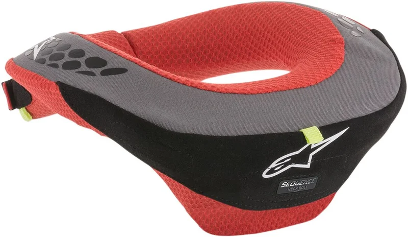 ALPINESTARS YOUTH SEQUENCE NECK SUPPORT RED/BLACK S/M