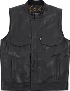 Thrashin Supply Co. VEST MULHOLLAND LEATHER XL