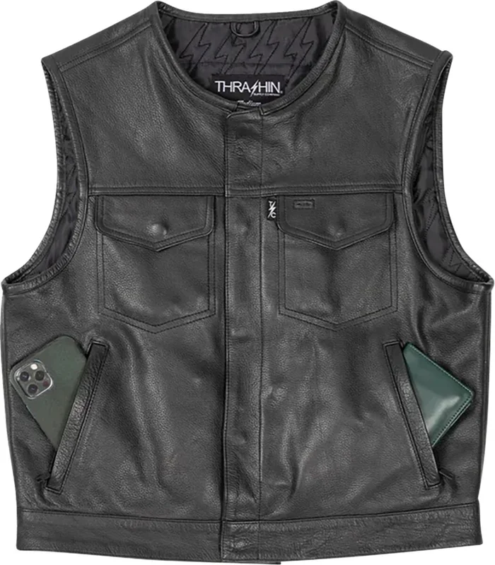 Thrashin Supply Co. VEST ENCINAL SHORTY LEATHER LA