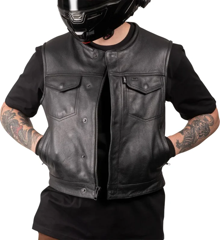 Thrashin Supply Co. VEST ENCINAL SHORTY LEATHER LA