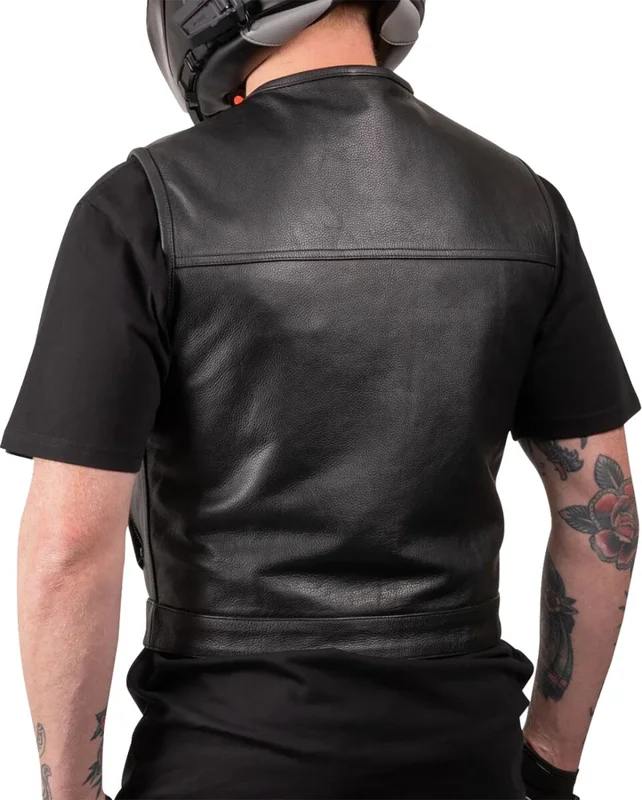 Thrashin Supply Co. VEST ENCINAL SHORTY LEATHER XL