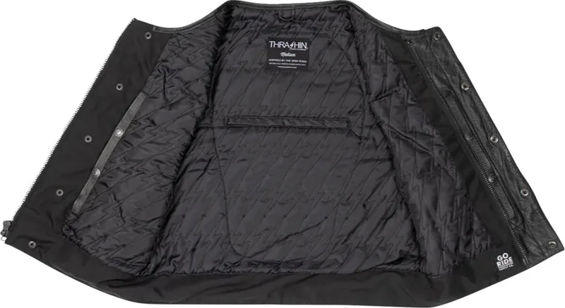 Thrashin Supply Co. VEST ENCINAL SHORTY LEATHER XL