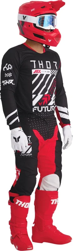 THOR PANT LAUNCHMODE FUTURA BLACK/RED 28