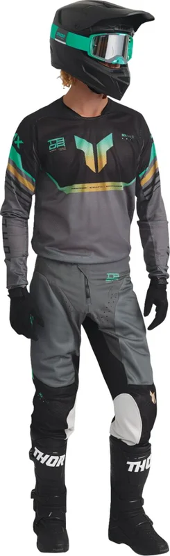 THOR PANT LAUNCHMODE-VENT RAPTOR BLK/CHAR 36