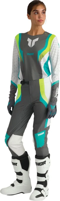 THOR PANT WMN SPORTMODE VELOCITY GY/AQ 1/2
