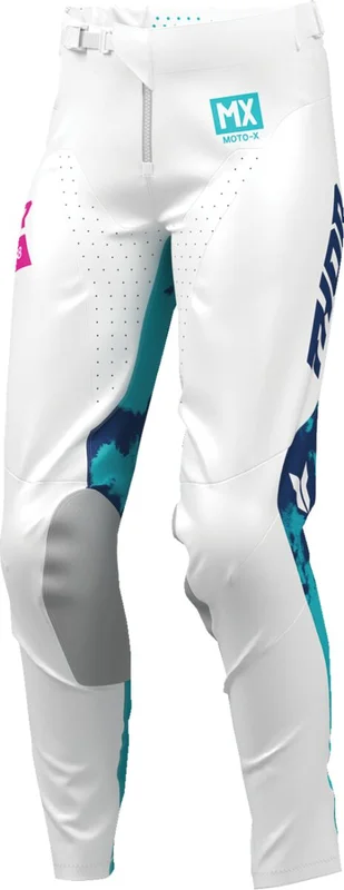 THOR PANT WMN LAUNCHMODE BLEACH WHT/AQ 1/2