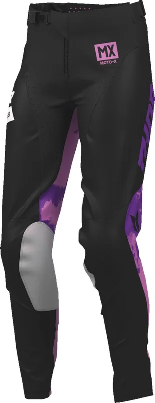 THOR PANT WMN LAUNCHMODE BLEACH BLK/ORCH 1/2